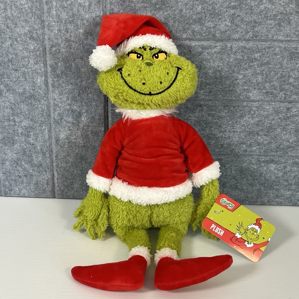 The Grinch Plush Dr Seuss Holiday Christmas Decor Ruz 14" New